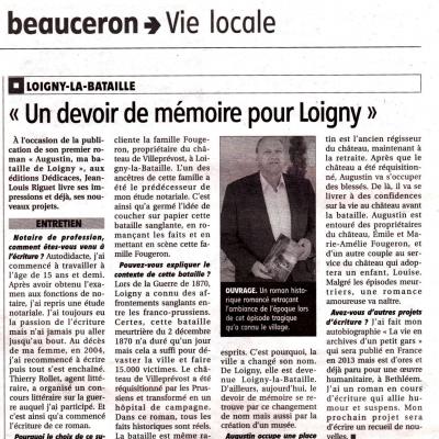 Jean-Louis Riguet dans La République du Centre (29 septembre 2012)